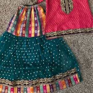 Pakistani  kids 3 pc sharara suit